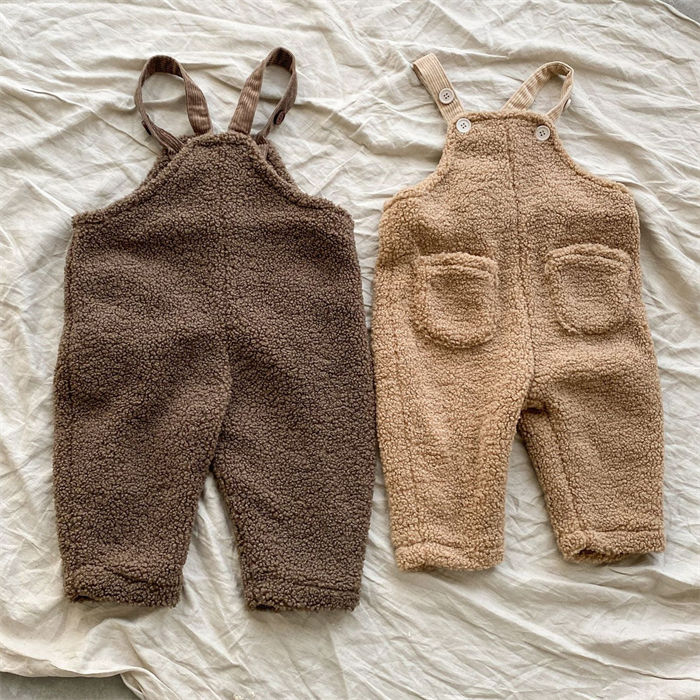 【在庫一掃セ一ル】【年中キャンペ一ン】サロペット ボア もこもこ ベビー服 男の子 女の子 こども服 オーバーオール キッズ 秋冬 秋 冬 春 ズボン サスペンダー ロンパース 子供服 子ども服 ロン