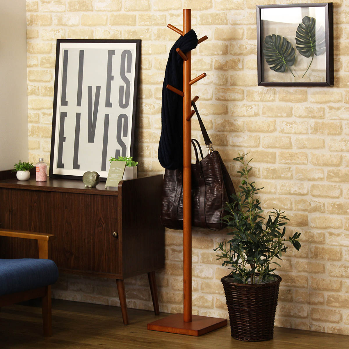 ポールハンガー おしゃれ 木製 子供部屋 大人 木 HOW-007 ポールハンガー おしゃれ 木製 子供部屋 大人 木 HOW-007