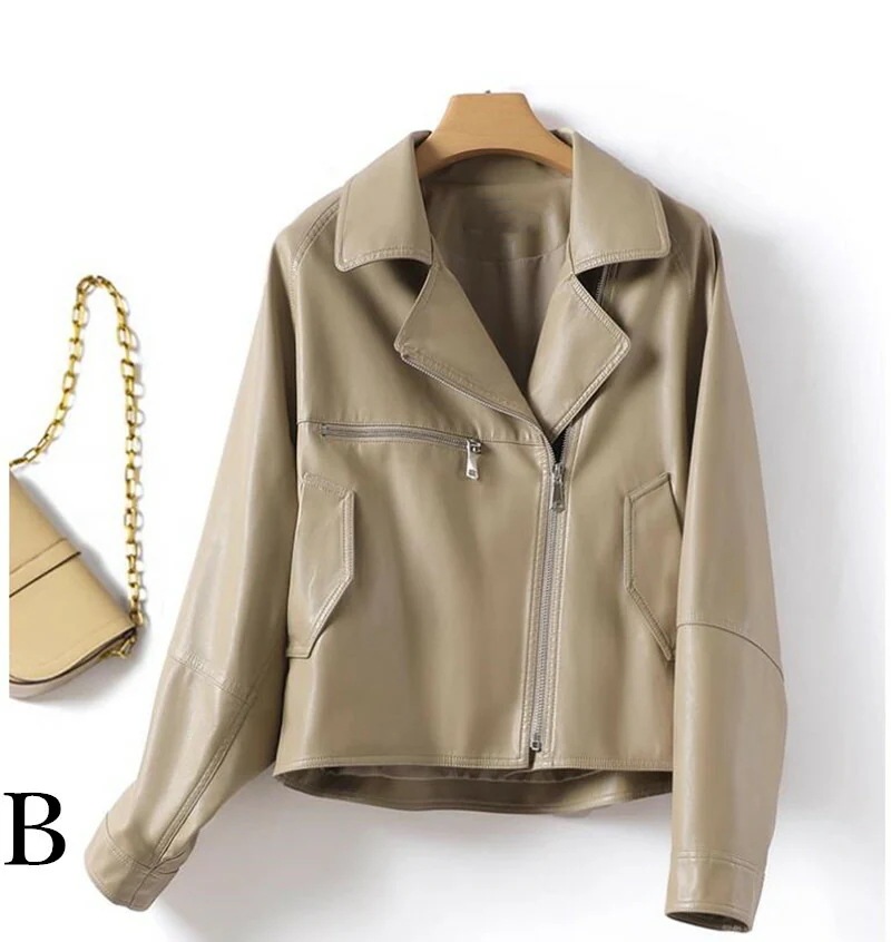 Hot!!!ラムレザー ジャケット レディース 長袖 アウター 秋 冬 本革 羊革 おしゃれ 可愛い 大きいサイズ