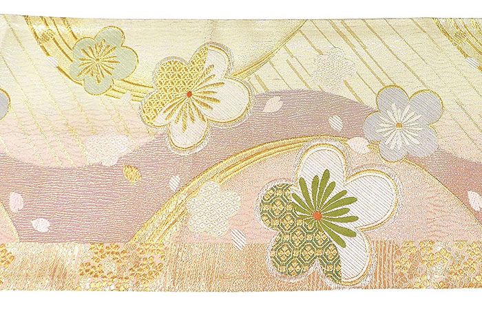 袋帯 交織 吉祥 梅 振袖用 リサイクル 中古 フォーマル 礼装用 パーティー 着物 g4167 袋帯 交織 吉祥 梅 振袖用 リサイクル 中古 フォーマル 礼装用 パーティー 着物 g4167