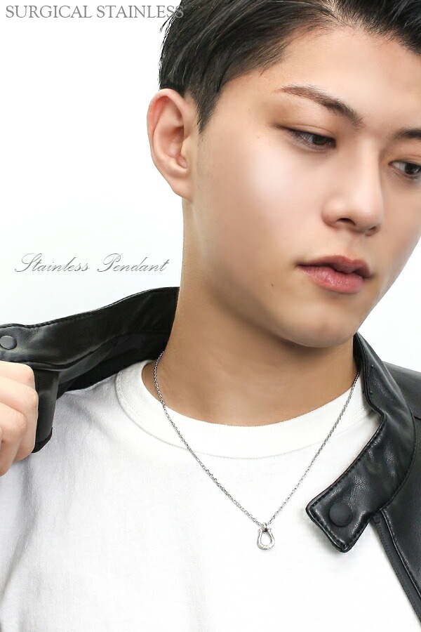 Sepia 馬蹄 シンプル ハワイアン ダイヤモンド サージカルステンレス ネックレス メンズ