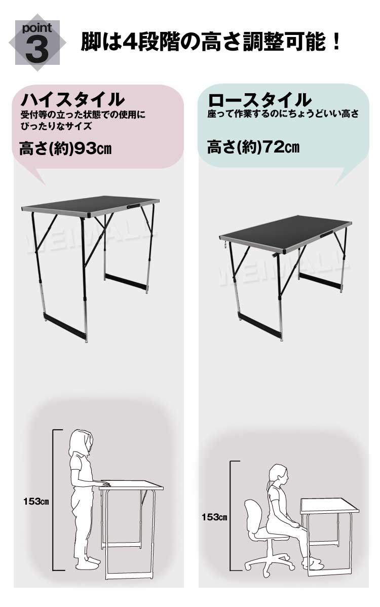 アウトドアテーブル 3台セット 100x60cm 折りたたみ 高さ4段階調節 防水 ローテーブル アルミ レジャー キャンプ BBQ テーブル 作業台 ハイテーブル 受付 簡単組立 キャンプ用品 アウトドアテーブル 3台セット 100x60cm 折りたたみ 高さ4段階調節 防水 ローテーブル アルミ レジャー キャンプ BBQ テーブル 作業台 ハイテーブル 受付 簡単組立 キャンプ用品