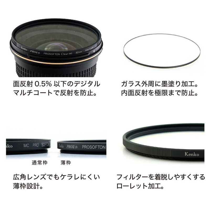 ケンコー　PRO1D プロソフトン クリア(W) 82mm　PRO1DPROSOFTONCLEAR82