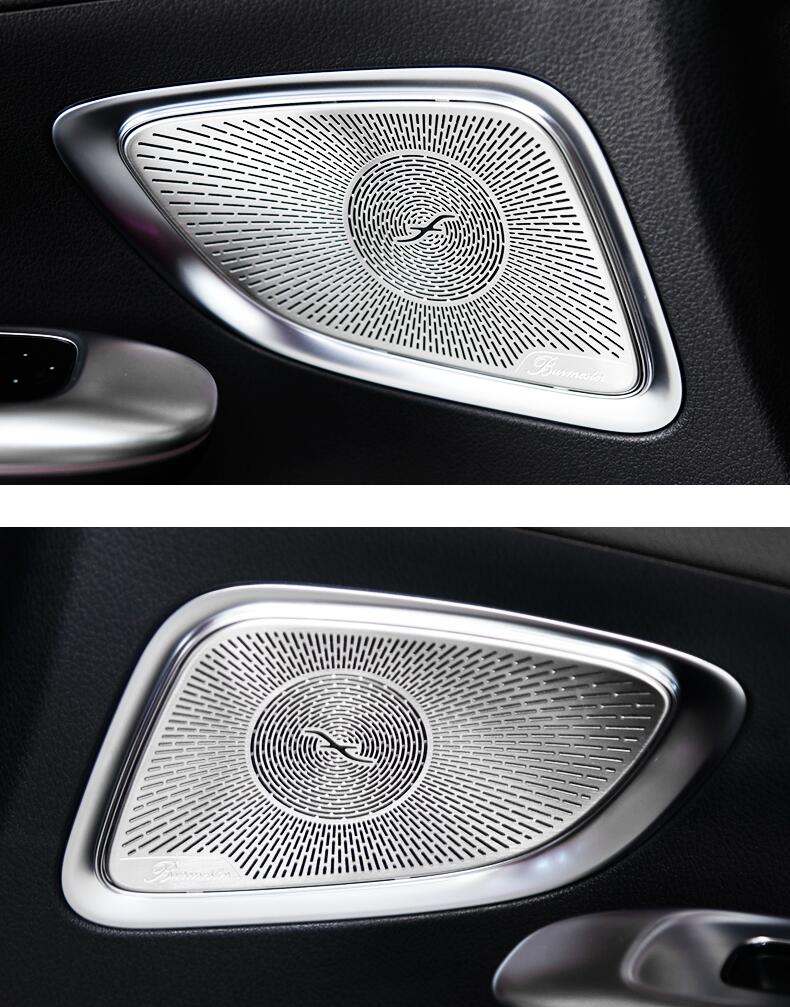 メルセデス・ベンツ Cクラス W206 用 ドア スピーカー カバー 自動車 装飾フレーム 4ピース 2色選び可 6159