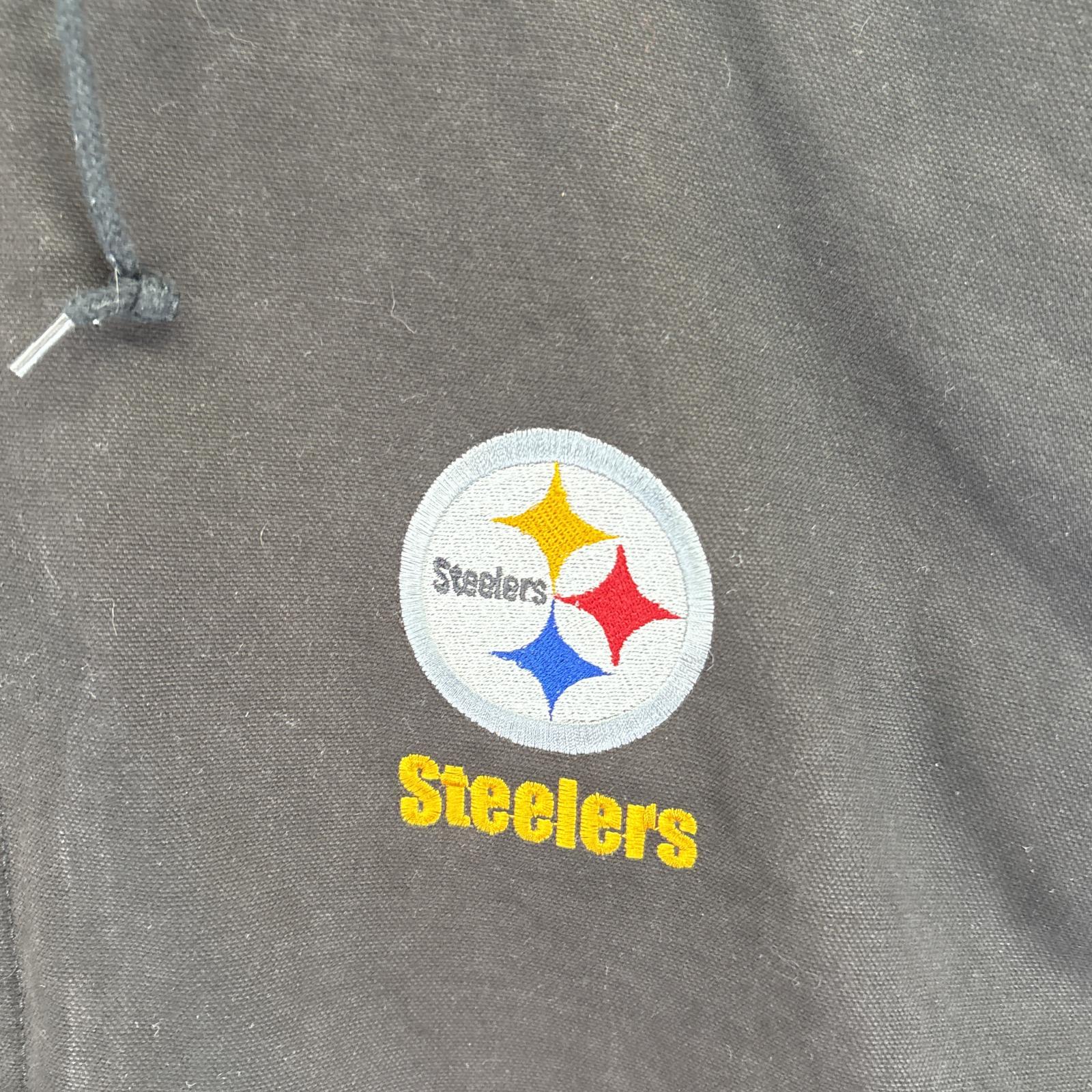 古着 Dunbrooke ワークジャケット ダック アクティブパーカータイプジャケット 大きいサイズ スティーラーズ フルジップ 2XL ブラック