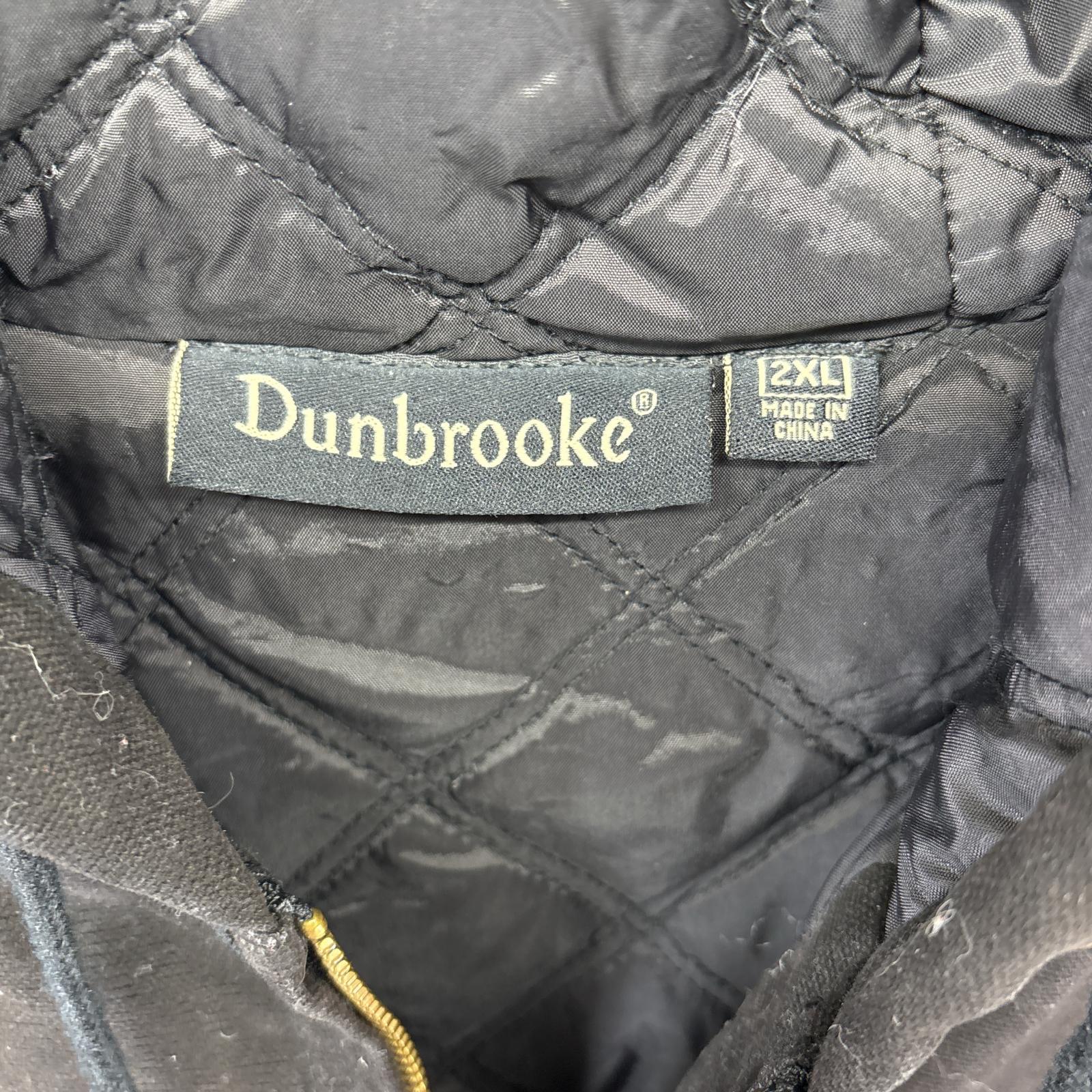 古着 Dunbrooke ワークジャケット ダック アクティブパーカータイプジャケット 大きいサイズ スティーラーズ フルジップ 2XL ブラック