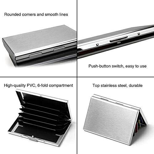 【20%OFFクーポン】名刺入れ 名刺ケース 名刺が折れない ビジネス カードケース ステンレス鋼 携帯用名刺入れ 折れない メンズ レディース ビジネス 薄型 プレゼント 就職祝い 男女兼用 取り出