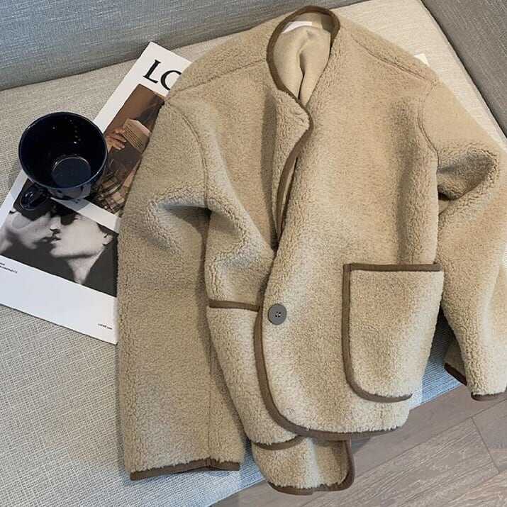 ボアブルゾン レディース ジャケット ノーカラー フリースジャケット パイピング バイカラー アウター ボアブルゾン レディース ジャケット ノーカラー フリースジャケット パイピング バイカラー アウター