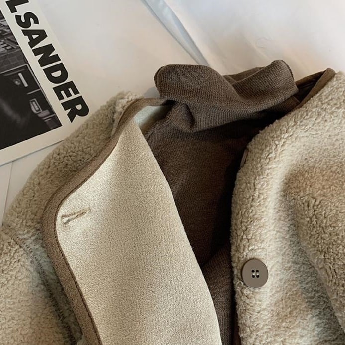 ボアブルゾン レディース ジャケット ノーカラー フリースジャケット パイピング バイカラー アウター ボアブルゾン レディース ジャケット ノーカラー フリースジャケット パイピング バイカラー アウター