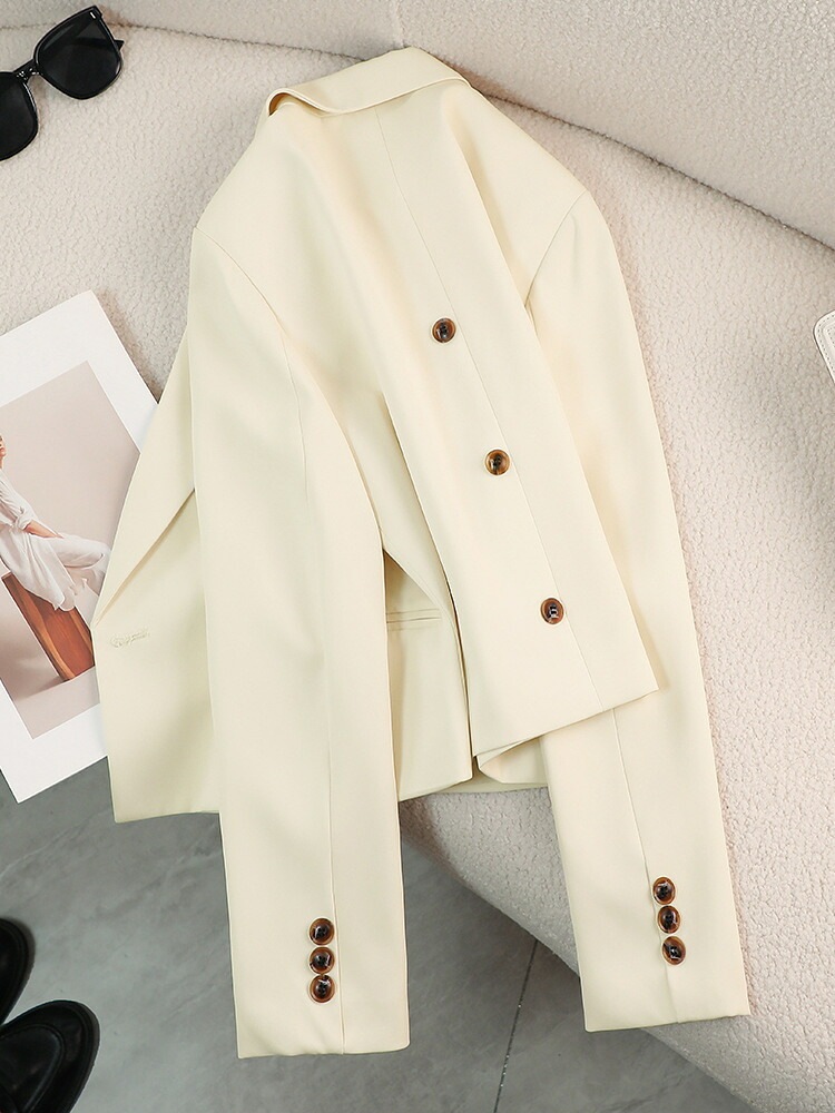 ショートジャケット レディース 無地 秋季 面接用 高級感 おしゃれ カジュアル ショートジャケット レディース 無地 秋季 面接用 高級感 おしゃれ カジュアル