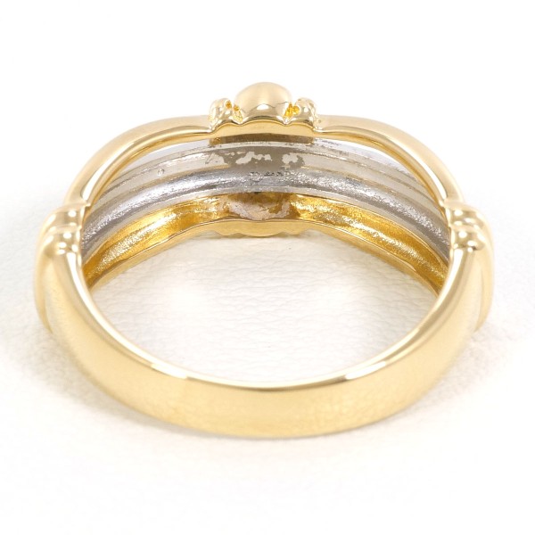 PT900 プラチナ K18YG リング 指輪 12号 ダイヤ 総重量約3.6g ジュエリー 中古 PT900 プラチナ K18YG リング 指輪 12号 ダイヤ 総重量約3.6g ジュエリー 中古