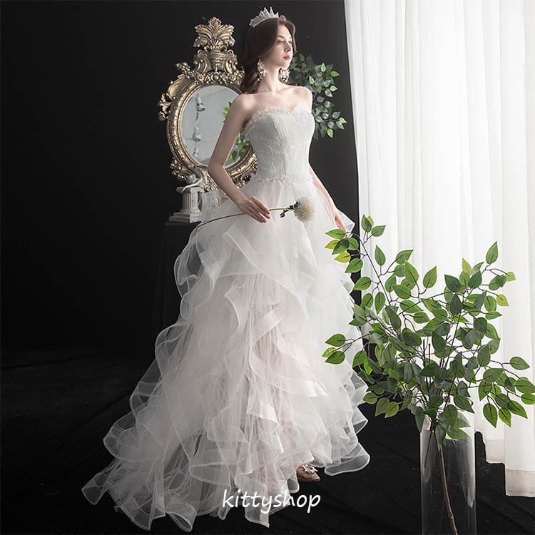 ブライダルドレス ウェディングドレス ビスチェドレス 白 ノースリーブ 海外挙式 二次会ドレス セクシー 前短後長 トレーンドレス キラキラ 素敵 オフショルダー ブライダルドレス ウェディングドレス ビスチェドレス 白 ノースリーブ 海外挙式 二次会ドレス セクシー 前短後長 トレーンドレス キラキラ 素敵 オフショルダー