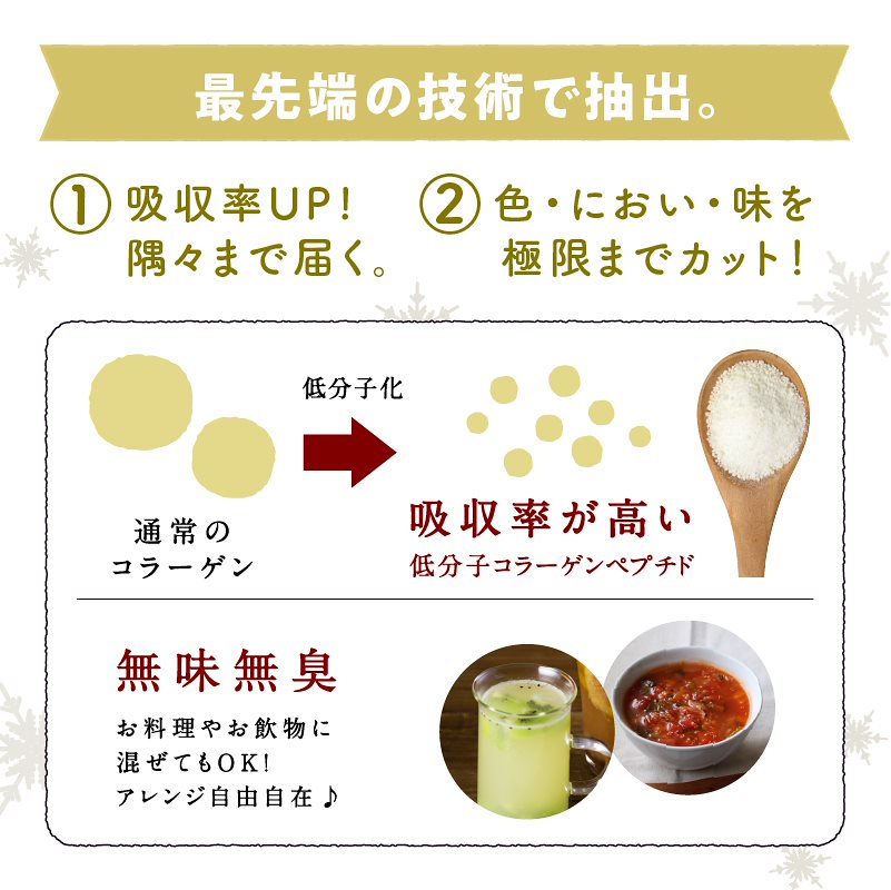 こなゆきコラーゲン 100g10袋 食品屋が本当に美容を考えた一番搾り低分子コラーゲンペプチド