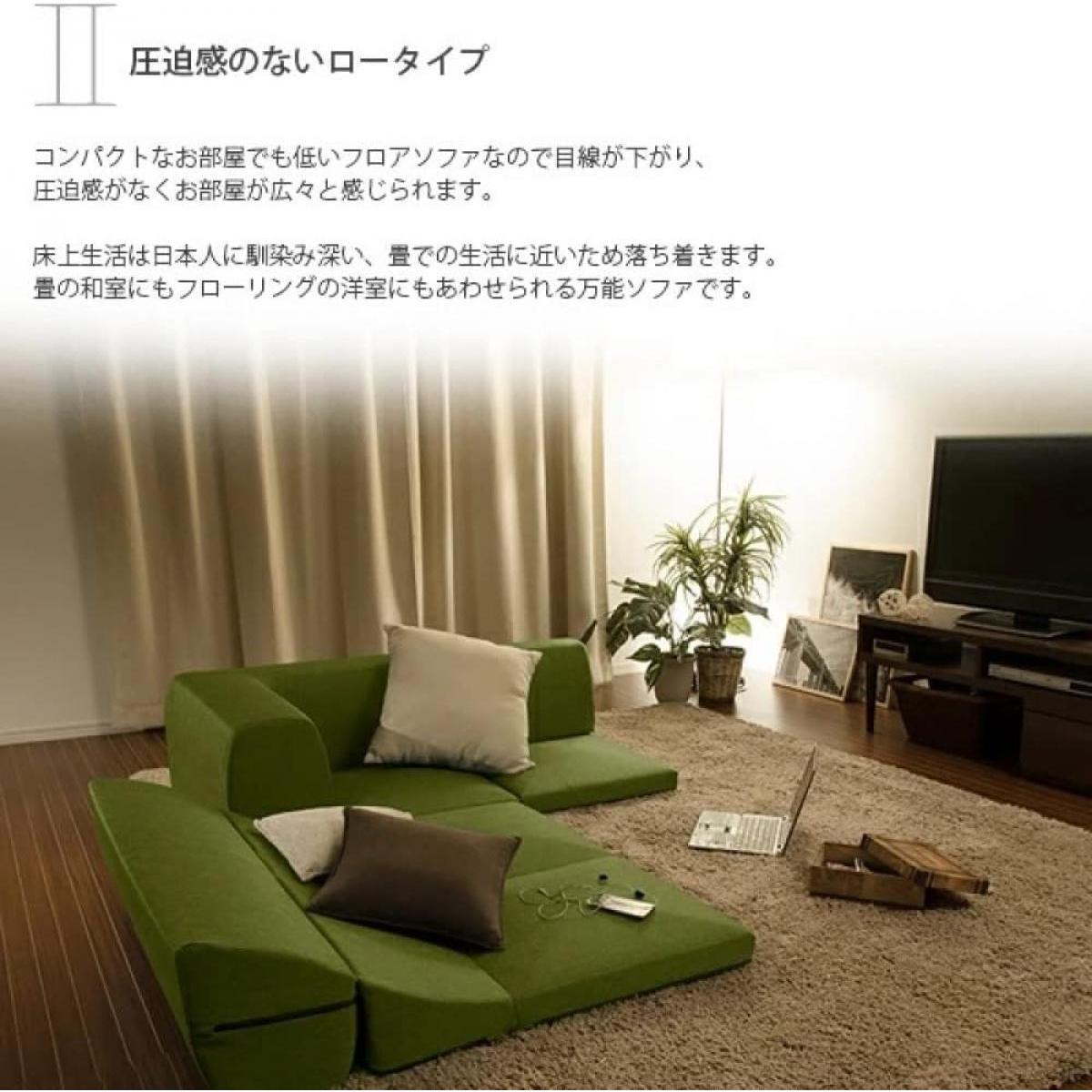 【I】セルタン CELLUTAN ローソファ IMONIA 3点セット ダリアンブラック A573b-564BK コーナーソファ カバー洗濯可 リビング ソファ 【受注生産品】りなし 上敷ダイユーエイ