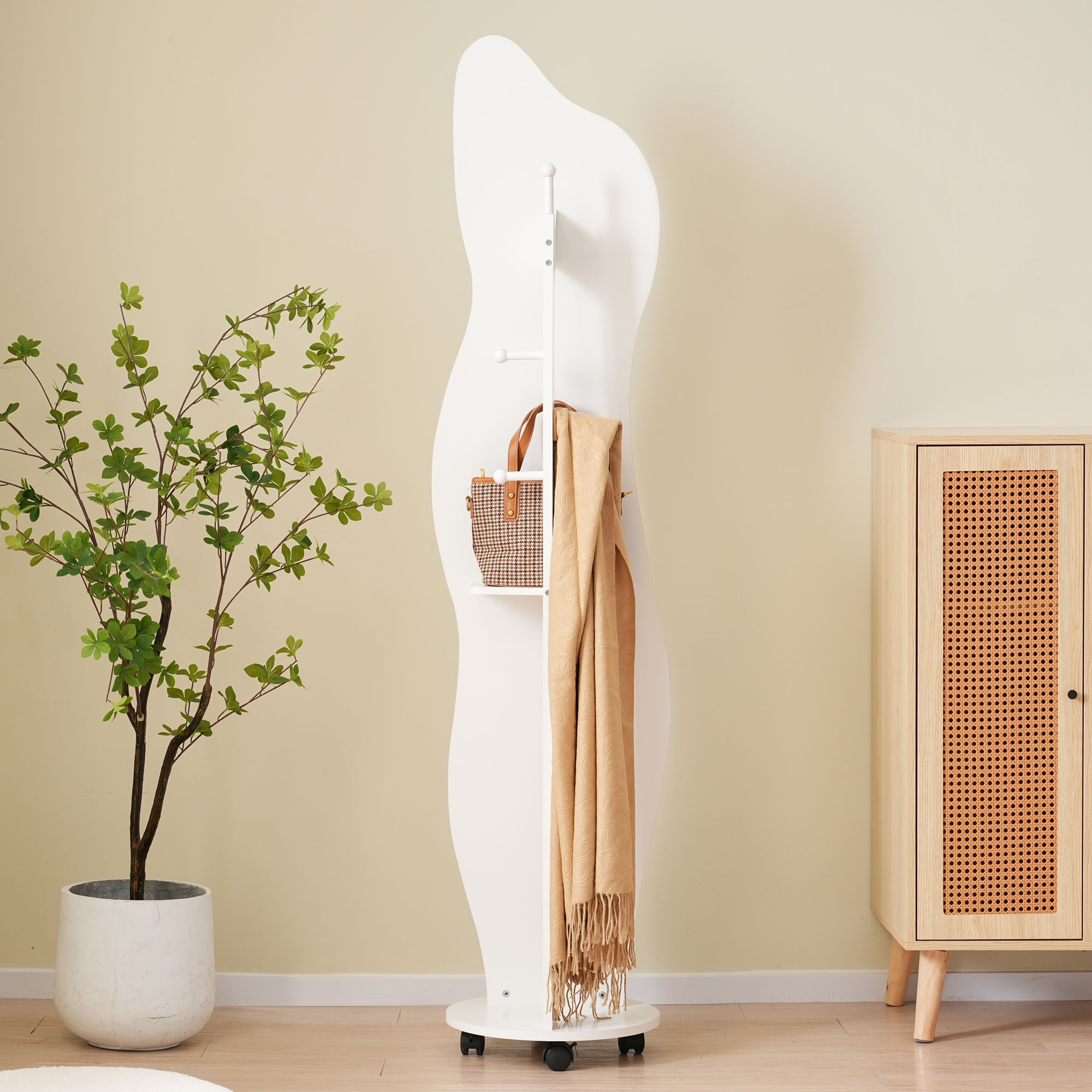 国内発送】全身鏡167*37CM姿見鏡 ハンガーフック イレギュラ ハンガー