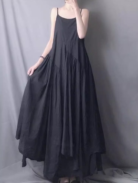 レディース ドレス ワンピース キャミワンピース ロング イレギュラー アシンメトリー 不規則 左右非対称 袖なし ノースリーブ フレア Aライン 切り替えデザイン プルオーバー コットン 綿 レディース ドレス ワンピース キャミワンピース ロング イレギュラー アシンメトリー 不規則 左右非対称 袖なし ノースリーブ フレア Aライン 切り替えデザイン プルオーバー コットン 綿