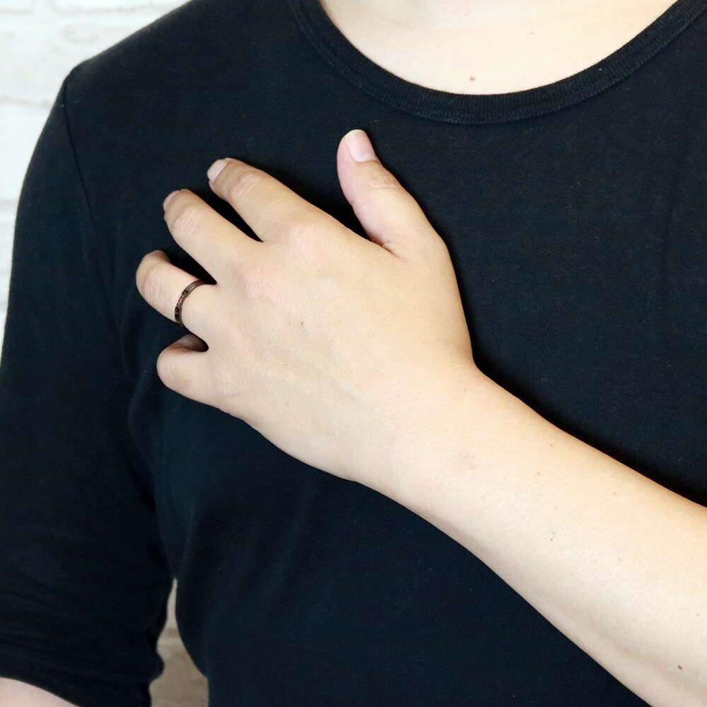 リング メンズ レッドダイアモンド ブラックキュービックジルコニア シルバー925製 ハート 四つ葉