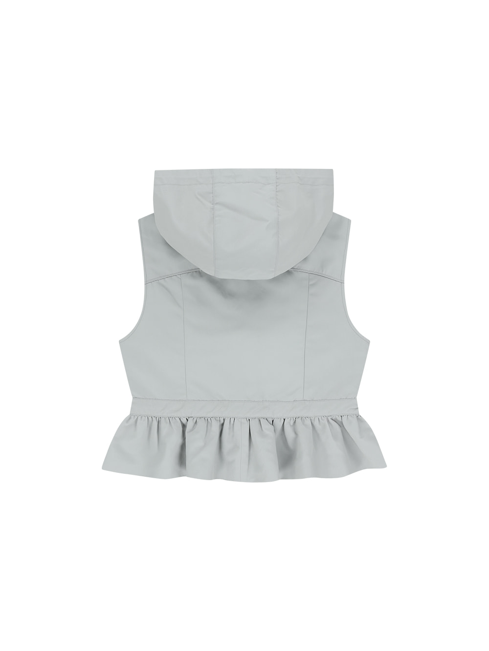 【TUOMIO】 NYLON HOODED VEST : GREY