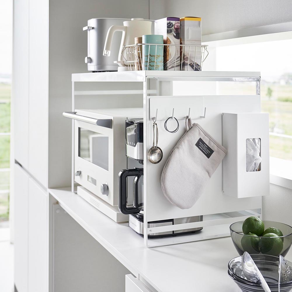 スチールパネル付きレンジラック タワー W75 山崎実業 tower 電子レンジ 収納 おしゃれ レンジ上 キッチン収納 マグネット 家電 メーカー直送品 ymz スチールパネル付きレンジラック タワー W75 山崎実業 tower 電子レンジ 収納 おしゃれ レンジ上 キッチン収納 マグネット 家電 メーカー直送品 ymz