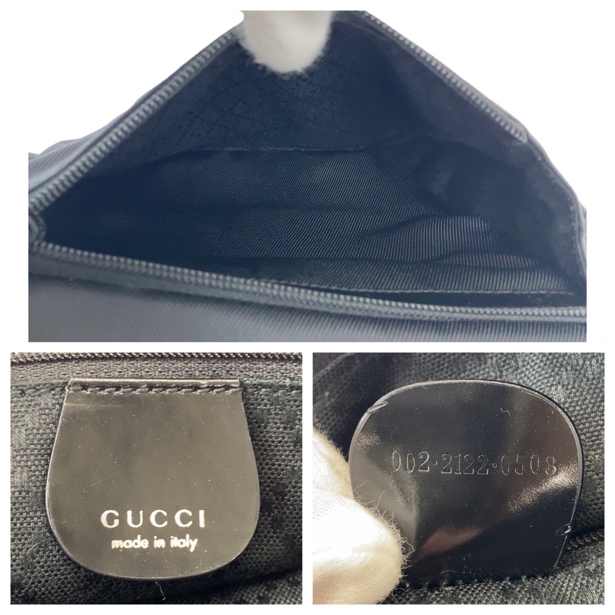 バンブー ブラック シルバー金具 ナイロン/バンブー 002 2122 ハンドバッグ レディース 407193