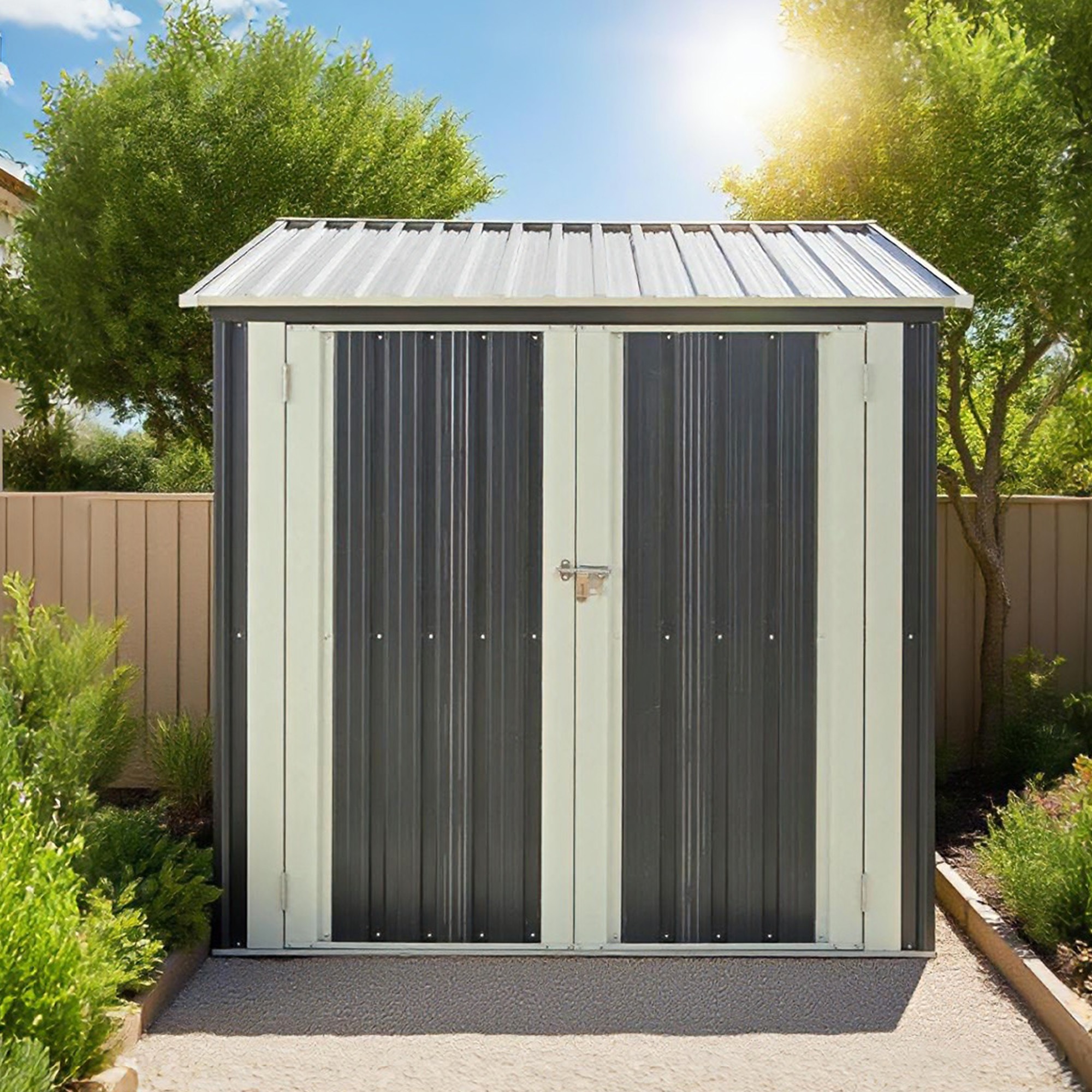 【国内出荷】【スタンド搭載】自転車倉庫 3台用 物置 屋外 スチール 施錠可能 戸外収納庫 大型 収納庫 屋外物置 防さび 防水 ドア スチール物置 屋外収納 ガーデニング 庭 新作【グレー】 【国内出荷】【スタンド搭載】自転車倉庫 3台用 物置 屋外 スチール 施錠可能 戸外収納庫 大型 収納庫 屋外物置 防さび 防水 ドア スチール物置 屋外収納 ガーデニング 庭 新作【グレー】