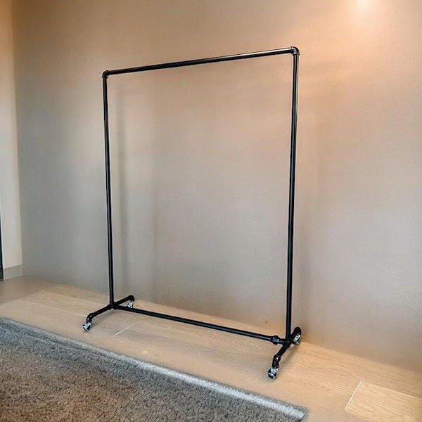 ハンガーラック アイアン ガス管 パイプ ブラック 頑丈 什器 店舗 ハンガーラック アイアン ガス管 パイプ ブラック 頑丈 什器 店舗