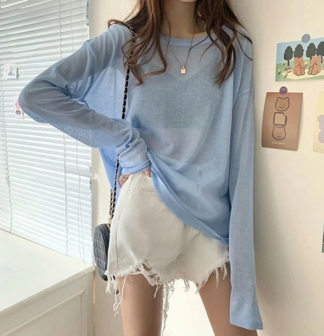 ビーチ カバーアップ ラッシュガード Tシャツ レディース トップス 水着 長袖 プルオーバー 体型カバー ゆったり 大きいサイズ 3L 4L 露出少なめ 日焼け防止 白 黒 夏 海 シースルー シア