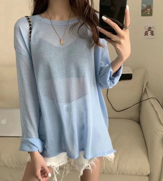 ビーチ カバーアップ ラッシュガード Tシャツ レディース トップス 水着 長袖 プルオーバー 体型カバー ゆったり 大きいサイズ 3L 4L 露出少なめ 日焼け防止 白 黒 夏 海 シースルー シア