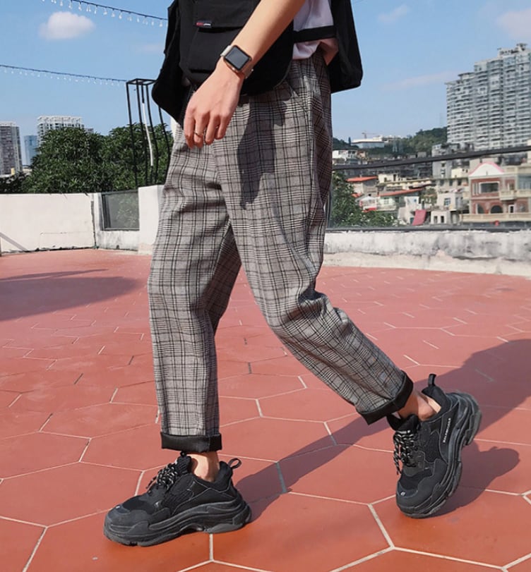 ボトムス パンツ ズボン テーパードパンツ ジョガーパンツ フルレングス 綿 かわいい カジュアル おしゃれ お洒落 レトロ チェック柄 春 夏 秋 冬 オールシーズン シーズンレス 10代 20代 ボトムス パンツ ズボン テーパードパンツ ジョガーパンツ フルレングス 綿 かわいい カジュアル おしゃれ お洒落 レトロ チェック柄 春 夏 秋 冬 オールシーズン シーズンレス 10代 20代