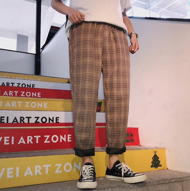 ボトムス パンツ ズボン テーパードパンツ ジョガーパンツ フルレングス 綿 かわいい カジュアル おしゃれ お洒落 レトロ チェック柄 春 夏 秋 冬 オールシーズン シーズンレス 10代 20代 ボトムス パンツ ズボン テーパードパンツ ジョガーパンツ フルレングス 綿 かわいい カジュアル おしゃれ お洒落 レトロ チェック柄 春 夏 秋 冬 オールシーズン シーズンレス 10代 20代