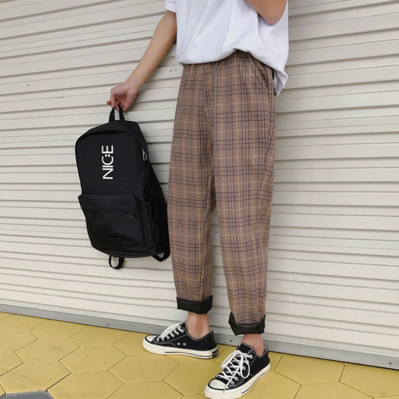 ボトムス パンツ ズボン テーパードパンツ ジョガーパンツ フルレングス 綿 かわいい カジュアル おしゃれ お洒落 レトロ チェック柄 春 夏 秋 冬 オールシーズン シーズンレス 10代 20代 ボトムス パンツ ズボン テーパードパンツ ジョガーパンツ フルレングス 綿 かわいい カジュアル おしゃれ お洒落 レトロ チェック柄 春 夏 秋 冬 オールシーズン シーズンレス 10代 20代