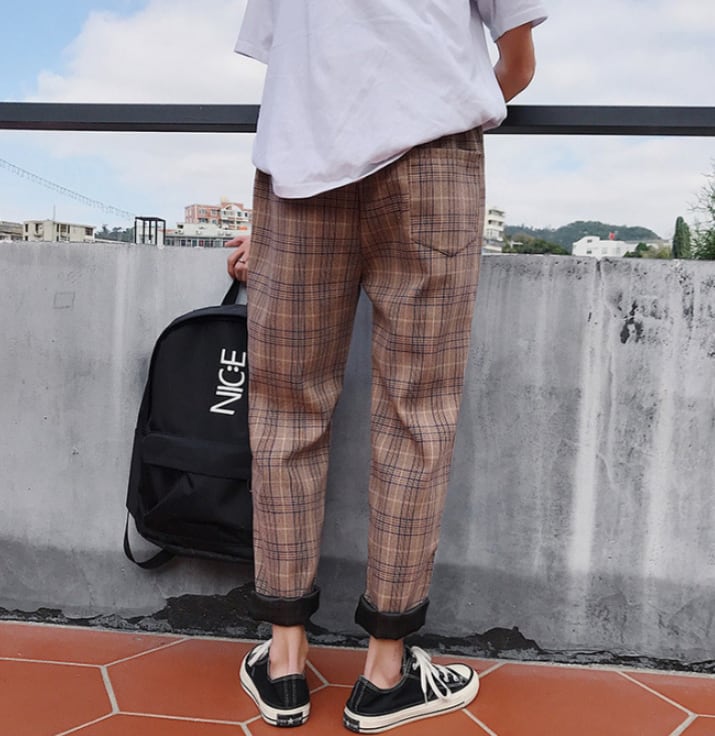 ボトムス パンツ ズボン テーパードパンツ ジョガーパンツ フルレングス 綿 かわいい カジュアル おしゃれ お洒落 レトロ チェック柄 春 夏 秋 冬 オールシーズン シーズンレス 10代 20代 ボトムス パンツ ズボン テーパードパンツ ジョガーパンツ フルレングス 綿 かわいい カジュアル おしゃれ お洒落 レトロ チェック柄 春 夏 秋 冬 オールシーズン シーズンレス 10代 20代