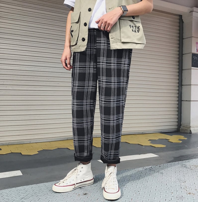 ボトムス パンツ ズボン テーパードパンツ ジョガーパンツ フルレングス 綿 かわいい カジュアル おしゃれ お洒落 レトロ チェック柄 春 夏 秋 冬 オールシーズン シーズンレス 10代 20代 ボトムス パンツ ズボン テーパードパンツ ジョガーパンツ フルレングス 綿 かわいい カジュアル おしゃれ お洒落 レトロ チェック柄 春 夏 秋 冬 オールシーズン シーズンレス 10代 20代