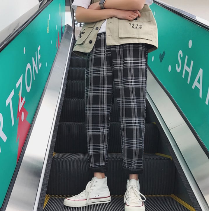 ボトムス パンツ ズボン テーパードパンツ ジョガーパンツ フルレングス 綿 かわいい カジュアル おしゃれ お洒落 レトロ チェック柄 春 夏 秋 冬 オールシーズン シーズンレス 10代 20代 ボトムス パンツ ズボン テーパードパンツ ジョガーパンツ フルレングス 綿 かわいい カジュアル おしゃれ お洒落 レトロ チェック柄 春 夏 秋 冬 オールシーズン シーズンレス 10代 20代