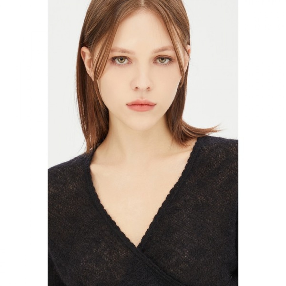 (シスレー) シスレーモヘアレースラップニット SAKP42361_BK