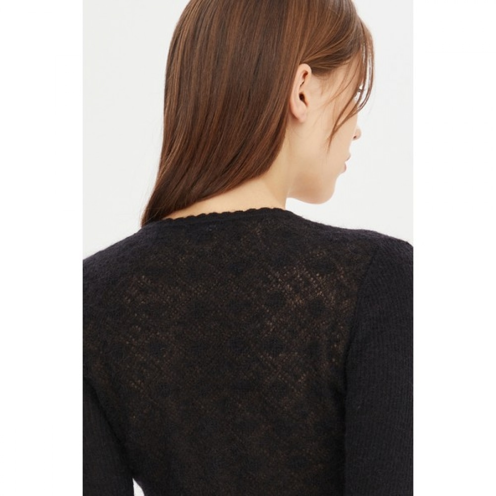 (シスレー) シスレーモヘアレースラップニット SAKP42361_BK