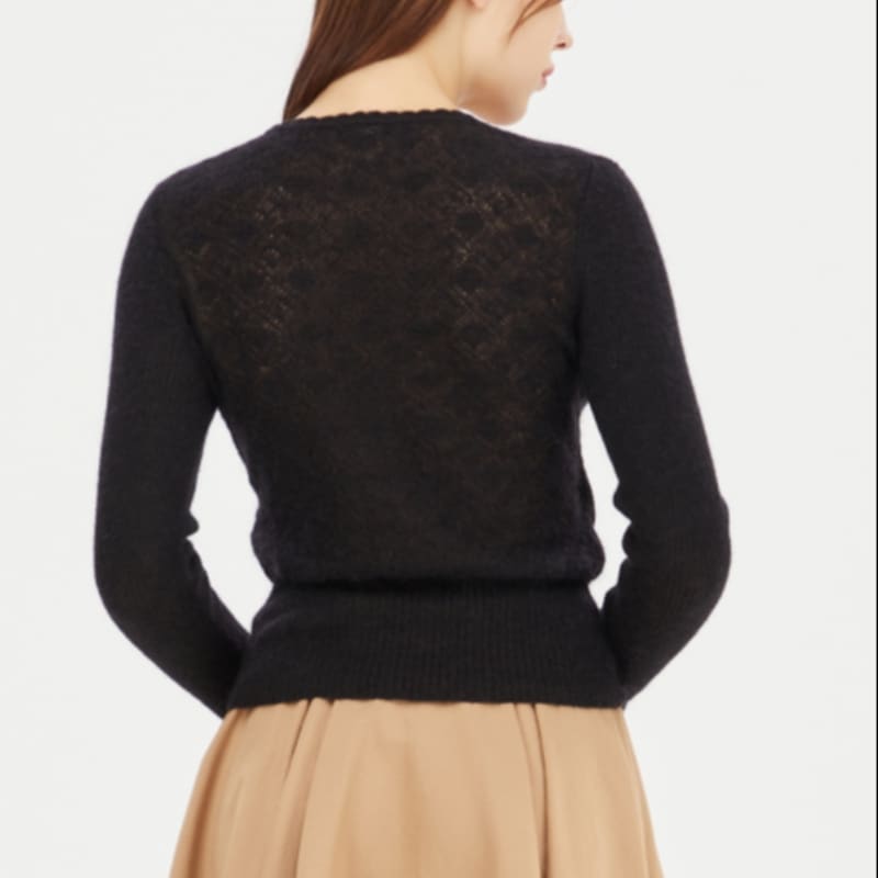 (シスレー) シスレーモヘアレースラップニット SAKP42361_BK