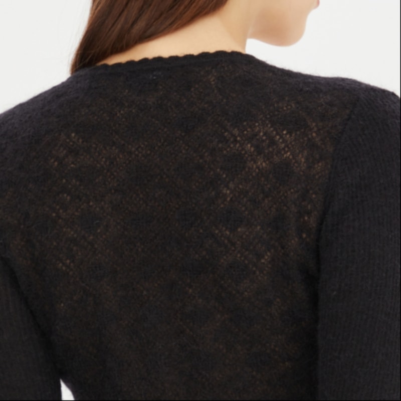 (シスレー) シスレーモヘアレースラップニット SAKP42361_BK