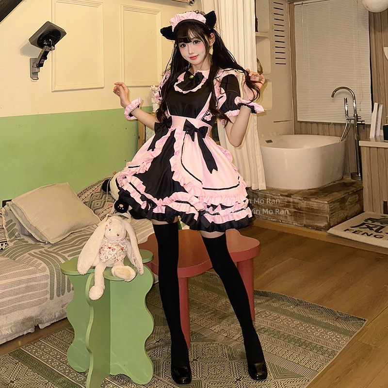 正規品販売2025新作lolita黒粉メイド服cos服 にじげんソフト妹猫娘コスプレ服 正規品販売2025新作lolita黒粉メイド服cos服 にじげんソフト妹猫娘コスプレ服