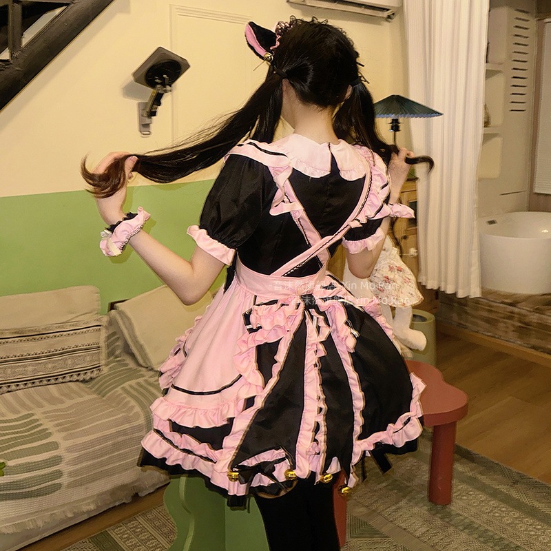 正規品販売2025新作lolita黒粉メイド服cos服 にじげんソフト妹猫娘コスプレ服 正規品販売2025新作lolita黒粉メイド服cos服 にじげんソフト妹猫娘コスプレ服