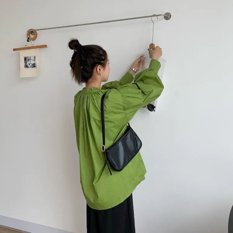 3color レディース トップス シャツブラウス シャツ ブラウス ボウタイ付き シャーリング