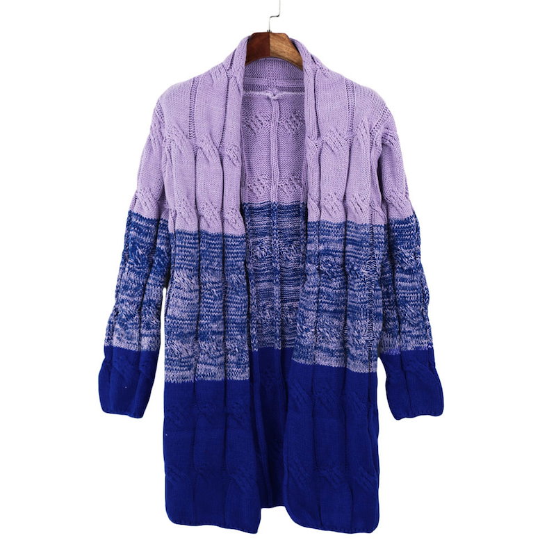 Fashion Women Knitted Coat Crochet Patchwork Long Open Front Long Sleeve Thick Long Cardigan Knitwear Fashion Women Knitted Coat Crochet Patchwork Long Open Front Long Sleeve Thick Long Cardigan Knitwear