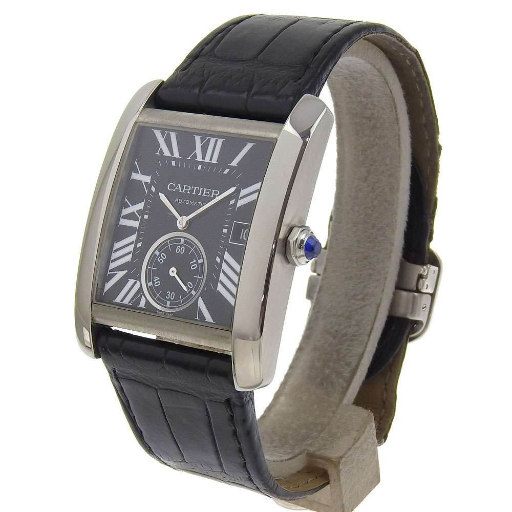 タンクMC cal.1904-PS W5330004 腕時計 ステンレススチール クロコダイル 自動巻き スモールセコンド メンズ 黒文字盤 中古品 タンクMC cal.1904-PS W5330004 腕時計 ステンレススチール クロコダイル 自動巻き スモールセコンド メンズ 黒文字盤 中古品