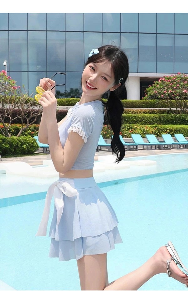 水着 無地 服みたいな 水着 2点セット 半袖 リボン ワイヤーなし パッド付 レディース 着瘦せ シンプル 写真映え 撮影用 海 夏 サマー プール リゾート かわいい オシャレ 旅行 温泉 大人 水着 無地 服みたいな 水着 2点セット 半袖 リボン ワイヤーなし パッド付 レディース 着瘦せ シンプル 写真映え 撮影用 海 夏 サマー プール リゾート かわいい オシャレ 旅行 温泉 大人