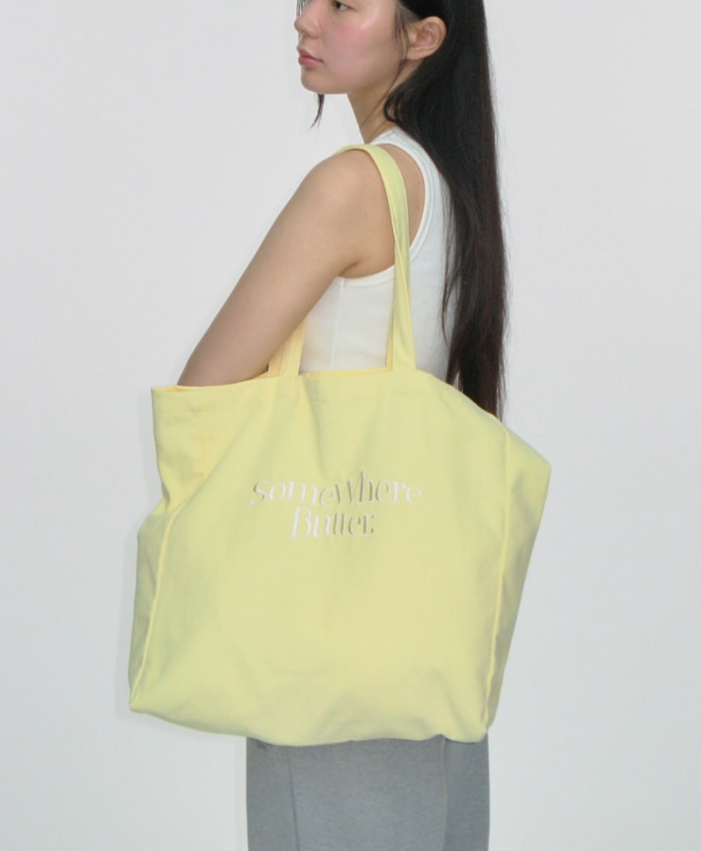 ★大人気★SOMEWHERE BUTTER★Wave logo eco bag★追跡可 ☆SOMEWHEREBUTTER☆Wave logo eco bag☆ (SOMEWHERE BUTTER