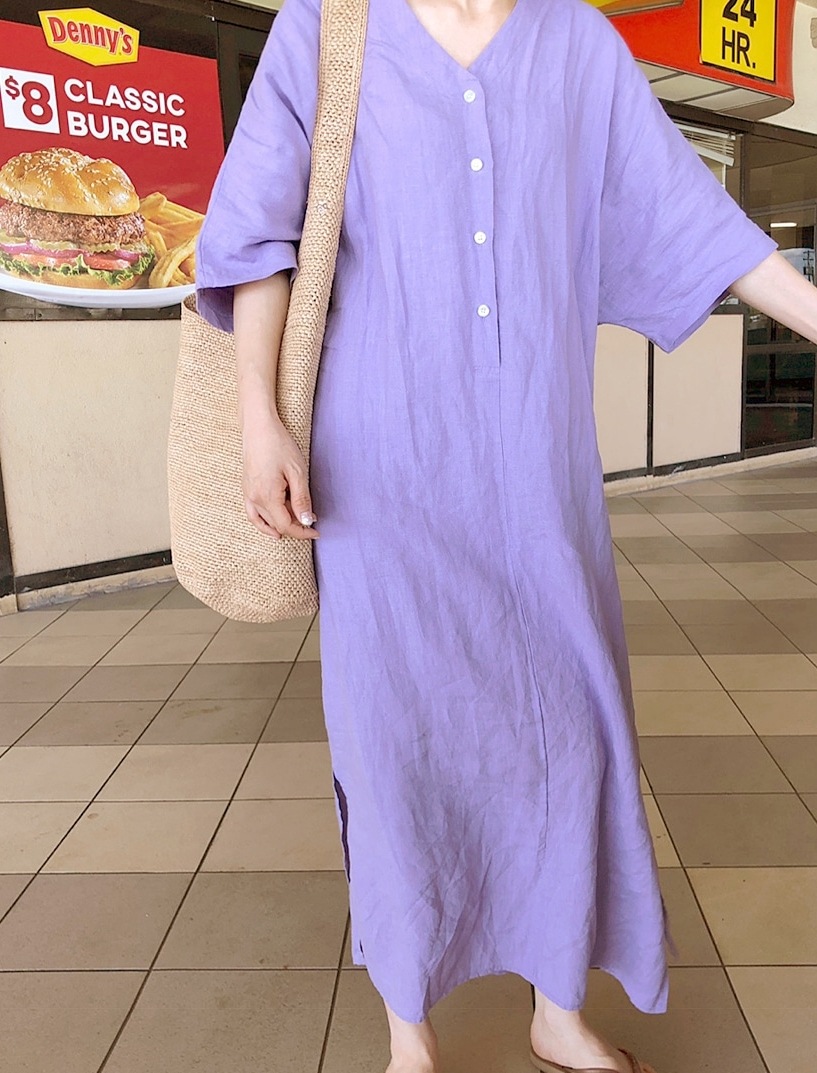 ワンピース ロングワンピース シャツワンピース 5分袖 Vネック ハーフボタン プルオーバー サイドスリット かわいい 大人可愛い きれいめ シンプル 上品 おしゃれ カジュアル こなれ感 個性的 ワンピース ロングワンピース シャツワンピース 5分袖 Vネック ハーフボタン プルオーバー サイドスリット かわいい 大人可愛い きれいめ シンプル 上品 おしゃれ カジュアル こなれ感 個性的