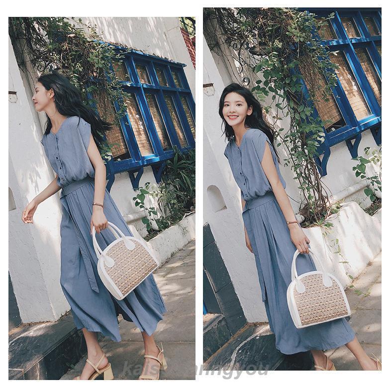 シフォンワンピース ロング丈 ワンピース 半袖 ベルト付き ワンピ 夏 レディース