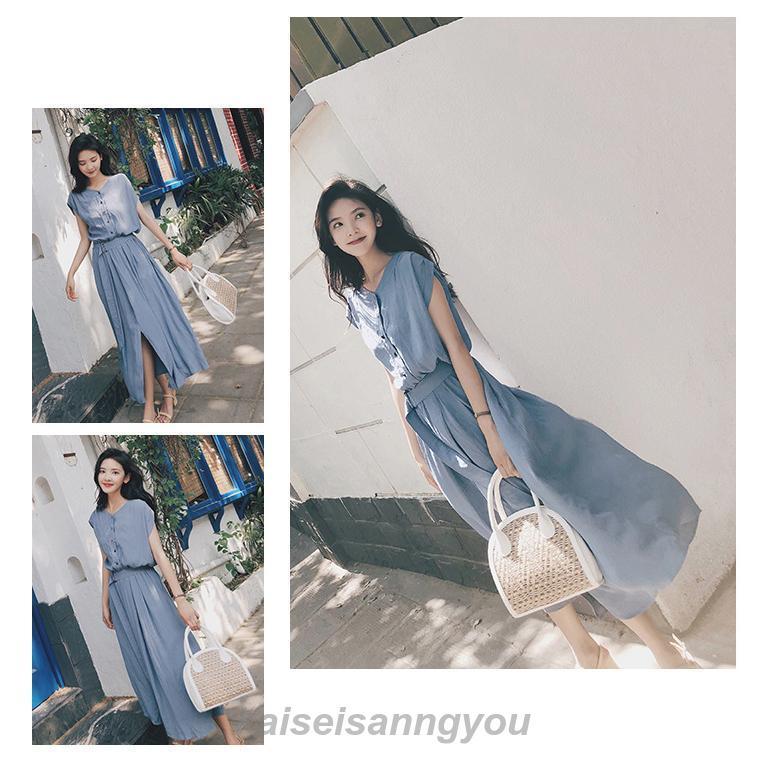 シフォンワンピース ロング丈 ワンピース 半袖 ベルト付き ワンピ 夏 レディース