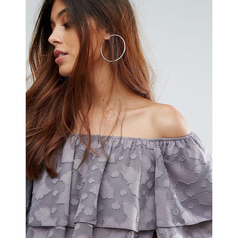 オーマイラブ レディース トップス【Oh My Love Frill Bardot Top】Applique leaf オーマイラブ レディース トップス【Oh My Love Frill Bardot Top】Applique leaf