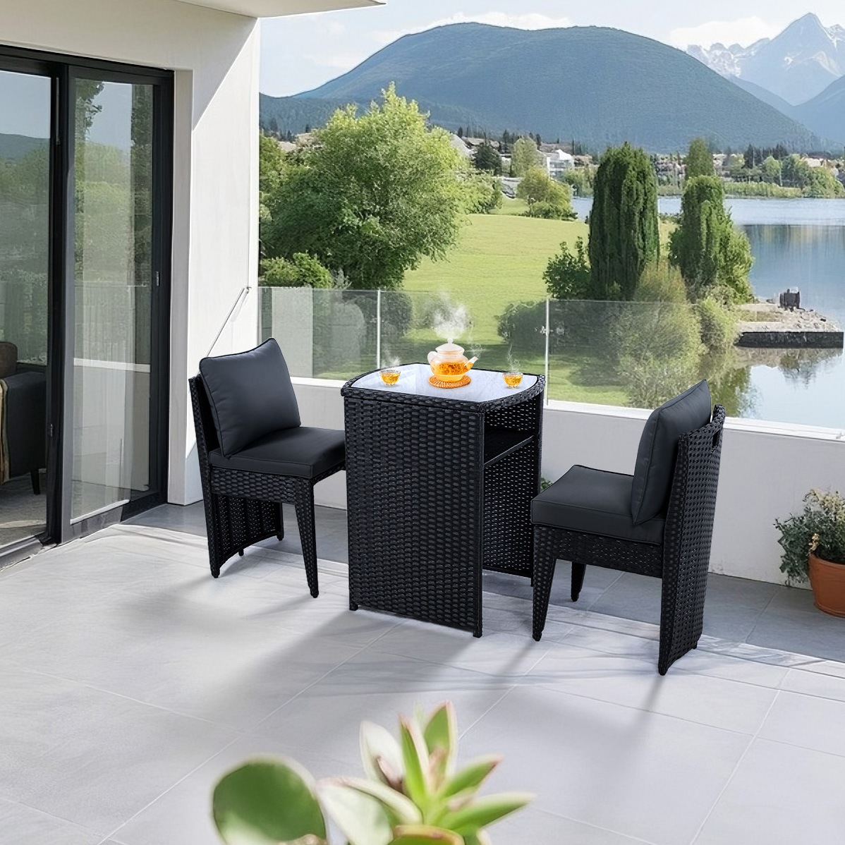 170ガーデンファニチャーセット 3点セット ラタン調 コンバクト収納 ガーデンファニチャー ベランダテーブル ガーデンテーブル ガーデンチェアー テーブル コンパクト 屋外家具 ガーデンファニチャー 170ガーデンファニチャーセット 3点セット ラタン調 コンバクト収納 ガーデンファニチャー ベランダテーブル ガーデンテーブル ガーデンチェアー テーブル コンパクト 屋外家具 ガーデンファニチャー